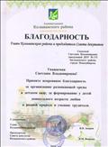 Благодарность Главы Колыванкого района и прпдседателя Совета депутатов, 2010 год